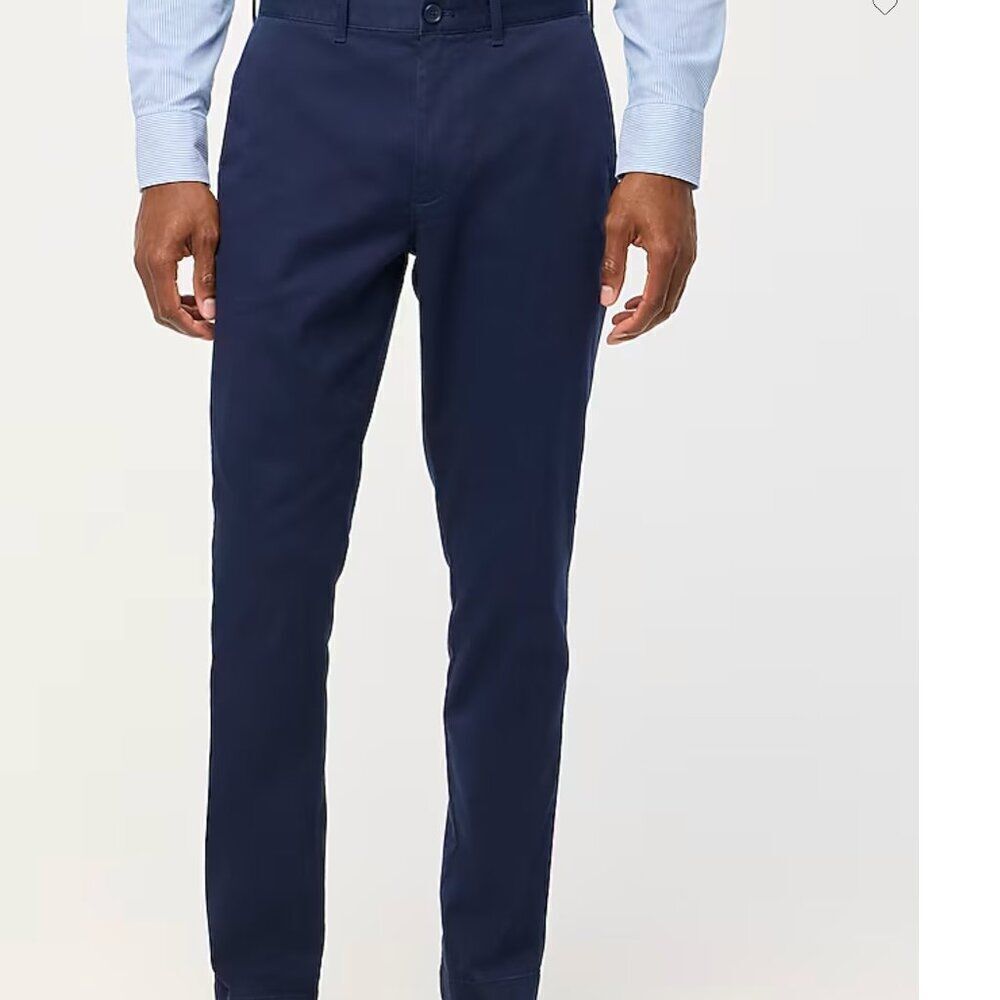 J. Crew Factory AZ844 Navy Blue Athletic Slim-fit Chino Pant For Men NWT size 32
